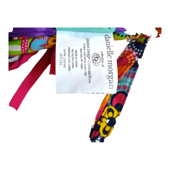 Danielle Morgan Retro Bohemian Multicolored Crossbody Bag Tote Accessory - Picture 10 of 14